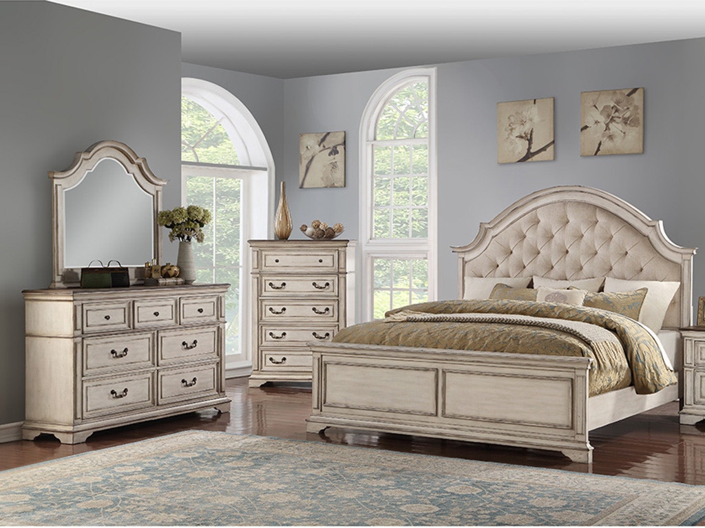 New Classic Bedroom ANASTASIA 4 Piece Set - Queen Panel Bed